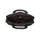 Класична сумка для документів та ноутбука з натуральної шкіри чоловіча Qvant 9036 - Чорна